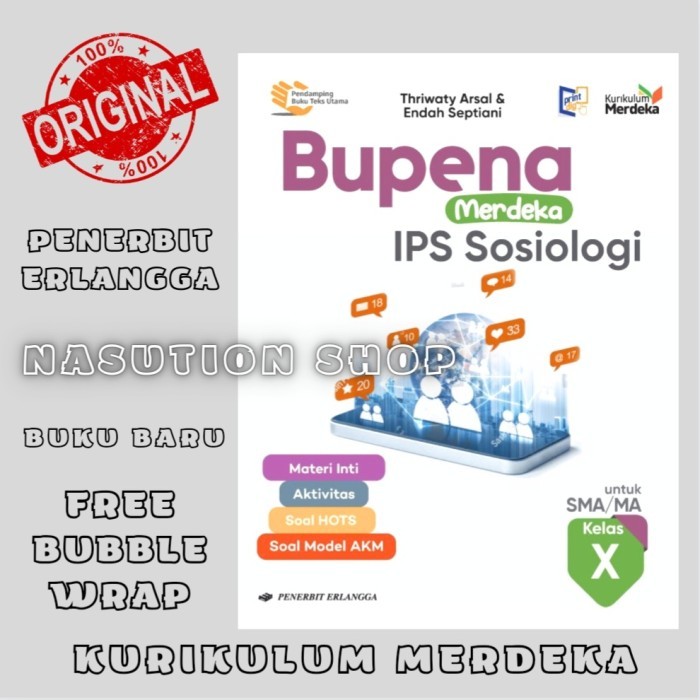 

ORIGINAL Buku Bupena IPS Sosiologi Kelas 1 / 10 SMA Erlangga Kurikulum Merdeka