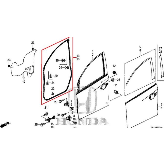 Karet Pintu Karet Balon Mobilio 2015-2021 Original