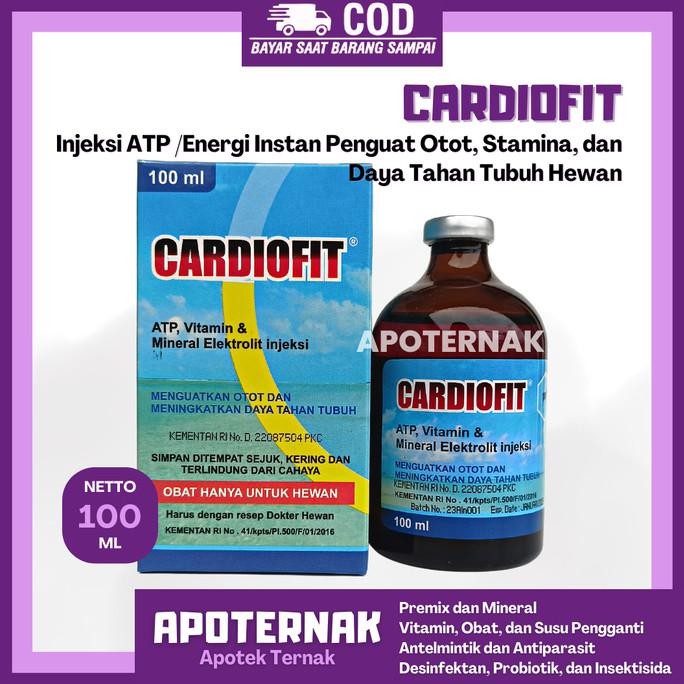 CARDIOFIT 100 mL | ATP Vitamin Mineral Penguat Otot Hewan Sapi Kambing