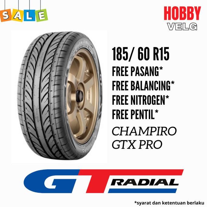 BAN MOBIL GT RADIAL CHAMPIRO GTX PRO 185 / 60 R15