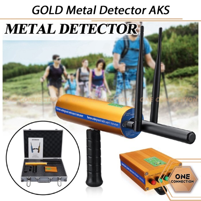 Metal Detector jarak jauh AKS 3D Wide Range Gold Emas Diamond Silver