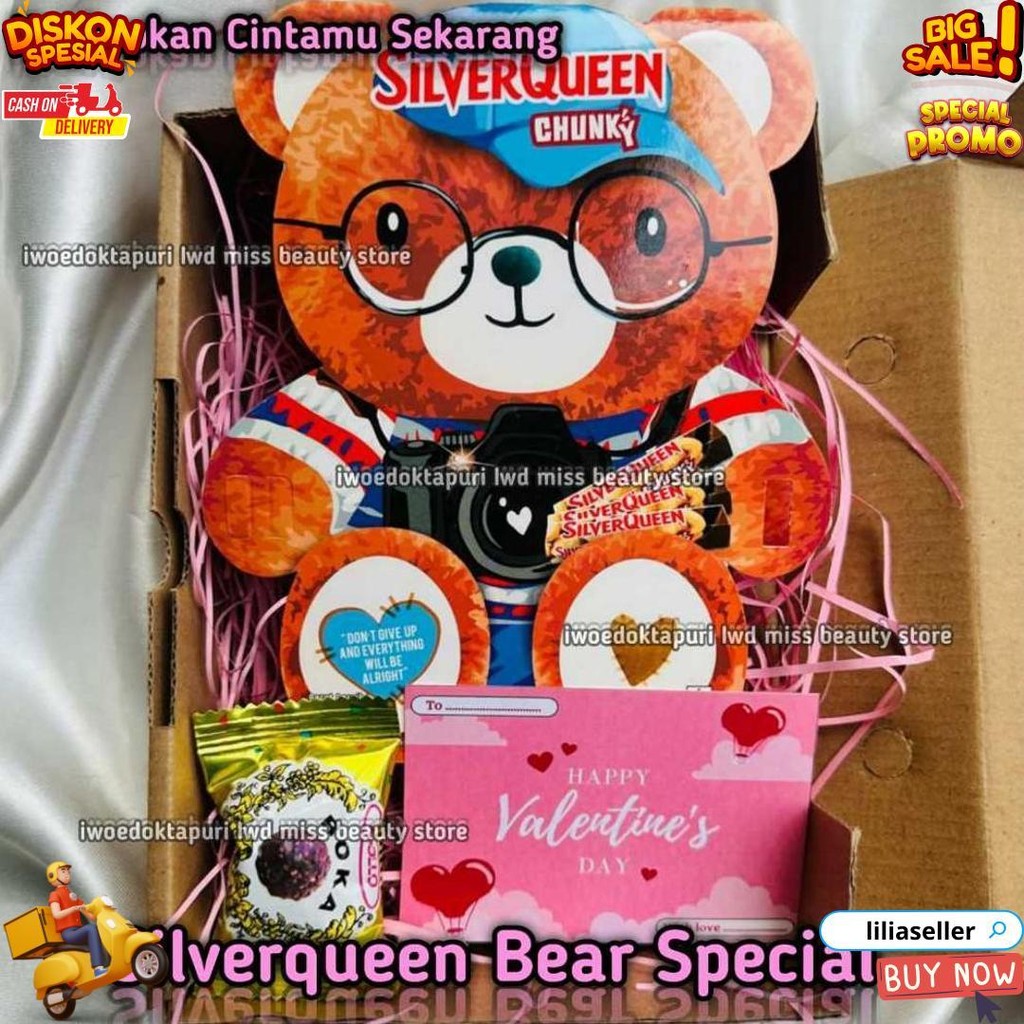 

Silverqueen Beruang Bear Hampers Love Edition Chocolate Cewek Cowok Chunky Bar Isi 3 Cashew Buy 1 Get 1 Beli 1 Gratis 1 Silverquen 58G Valentine Untuk Kado Ulang Tahun Wisuda Dan Pernikahan Promo Harga Murah Grosir Bayar Cod D Promo Puncak