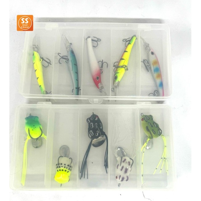 AJR99 1 SET UMPAN PANCING CASTING KODOK DAN IKAN