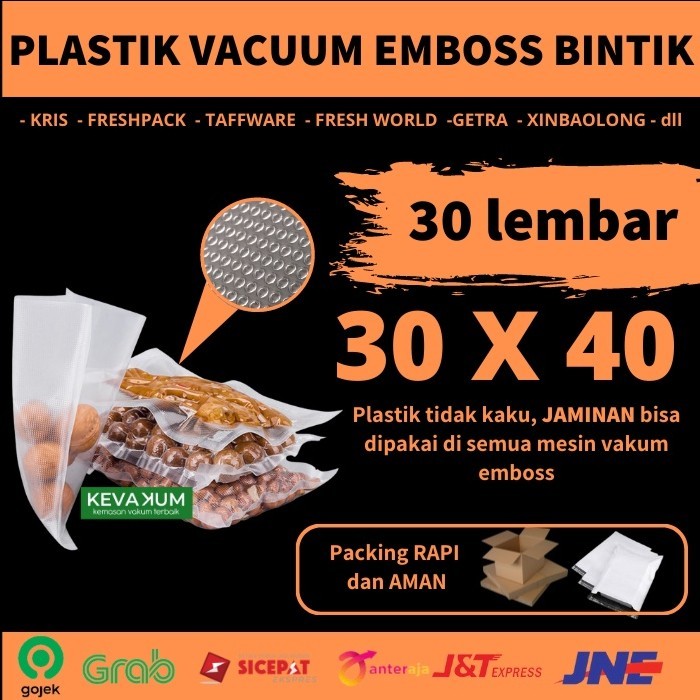 

plastik vacuum 30 x 40 cm embossed plastik vakum embos bintik