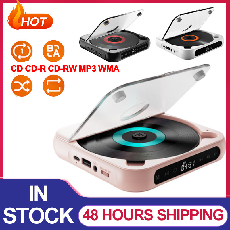 Portab CD Player Bluetooth Speaker Stereo CD Players LED