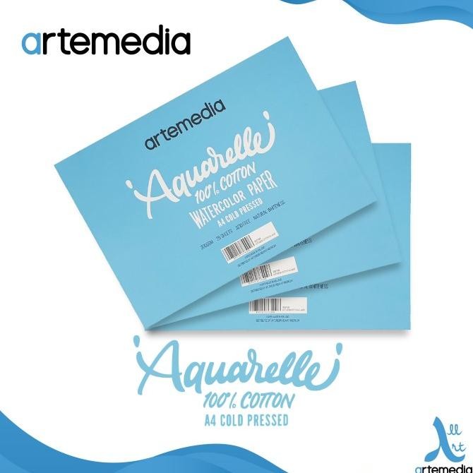 

Sale Kertas Cat Air Artemedia Aquarelle A4 Cotton Watercolor Pad