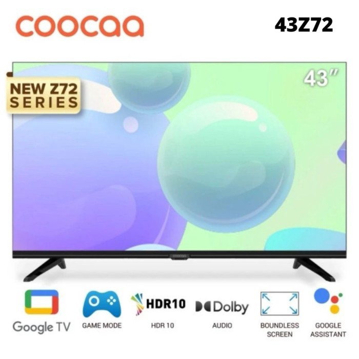 [Google Tv] Coocaa 43 Inch Smart Led Tv - Flicker Free (Coocaa 43Z72)