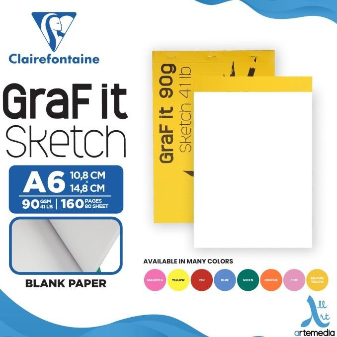 

Sale Buku Sketsa Clairefontaine A6 Graf It White Sketch Pad