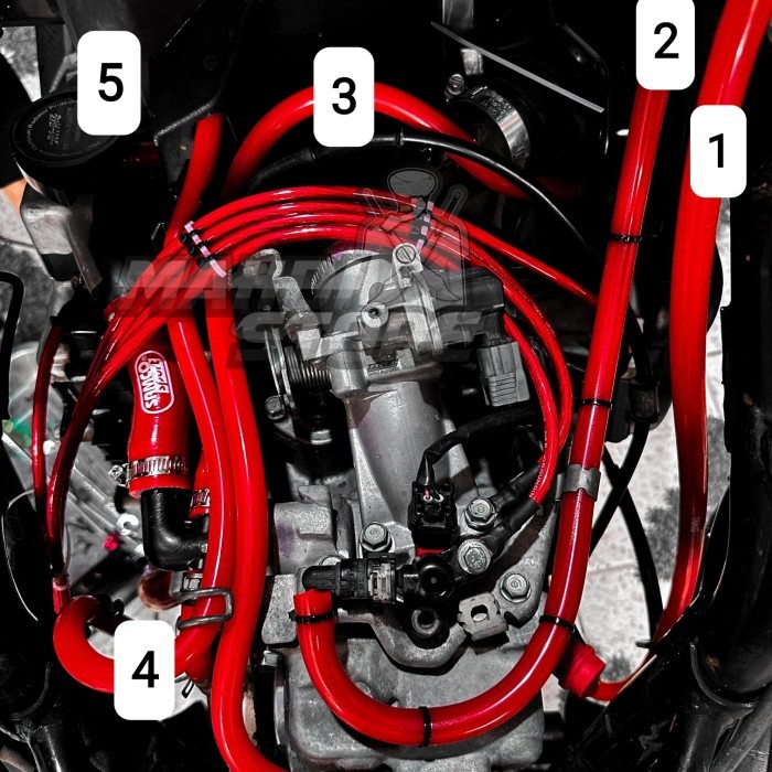 TERUJI Selang Hawa Head Filter Oli Gardan Radiator Reservoir Samco Vario PCX