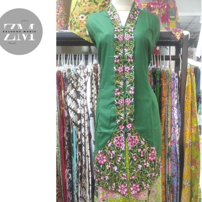 Promo Atasan Kebaya Tunik Encim Bordir Bunga Size Jumbo / Kebaya Tradisional