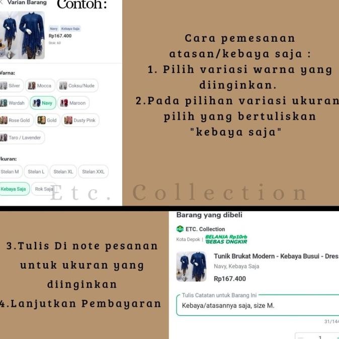 Murah Tunik Brokat Jumbo - Tunik Kebaya Brukat - Dress Kebaya (Free Hijab)