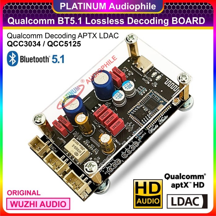 Bluetooth Audio Decoding BT 5.1 Lossless Flac MP3 Receiver Qualcomm APTX LDAC QCC5125 QCC3034