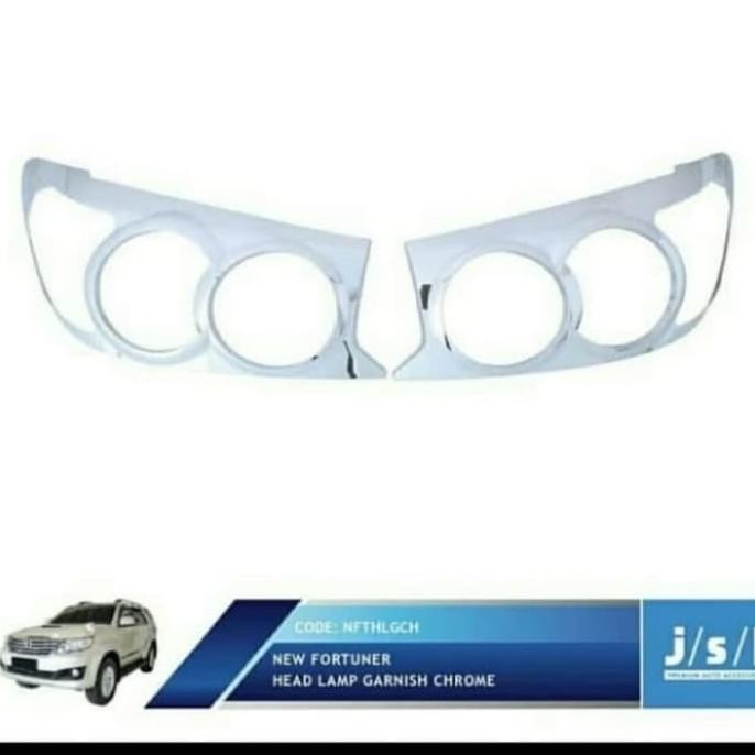 GARNIS LIS COVER LAMPU DEPAN FORTUNER CHROME 2008+2010