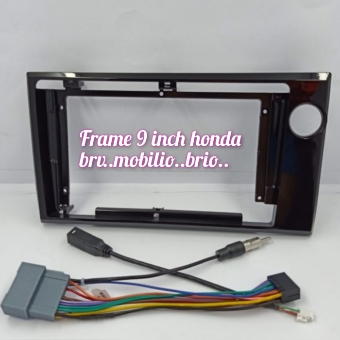 frame head unit double din android 9 inch mobil honda brio
