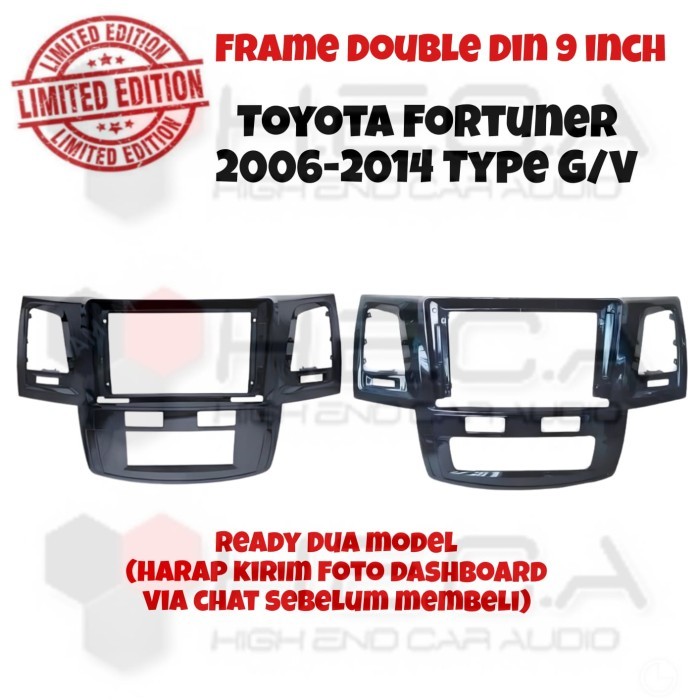 Frame 9 inch FORTUNER 2008-2014 Android Head Unit Double Din
