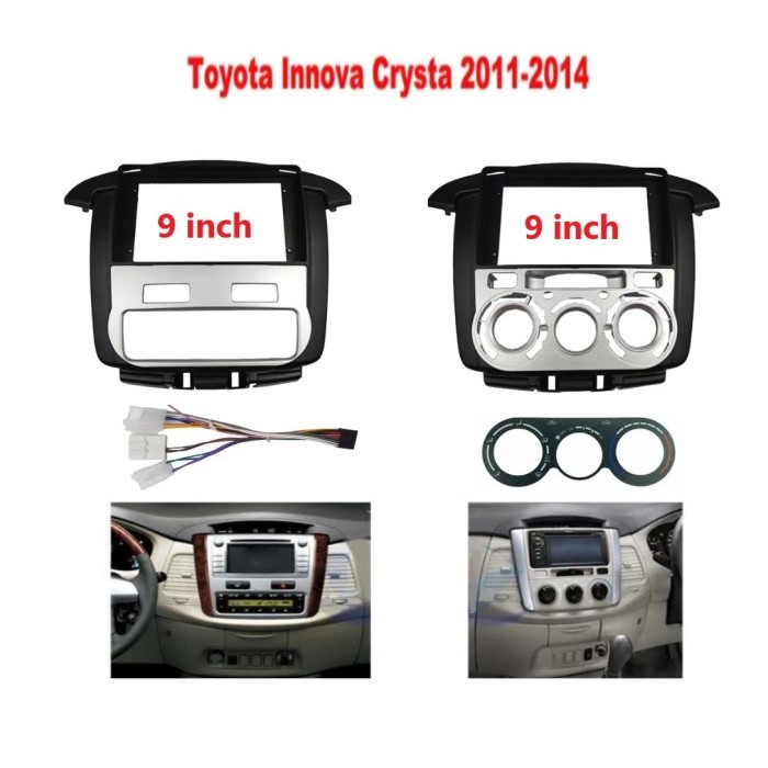 Frame headunit 9 inch Toyota Innova 2011 - 2014