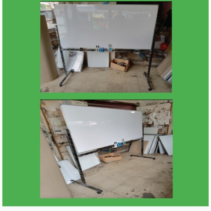 

PAPAN TULIS WHITEBOARD MAGNET STANDING DOUBLE FACE ZETTAKI 120X240CM