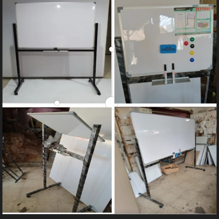 

Papan Tulis Whiteboard Standing Magnet Double Face ZETTAKI 120x180cm