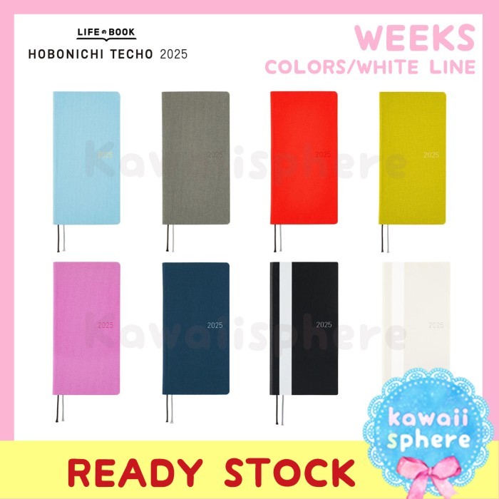 

Terlaris Hobonichi Techo 2025 Weeks Colors / White Line Series Hobonichi Weeks 2025 Ready Stock