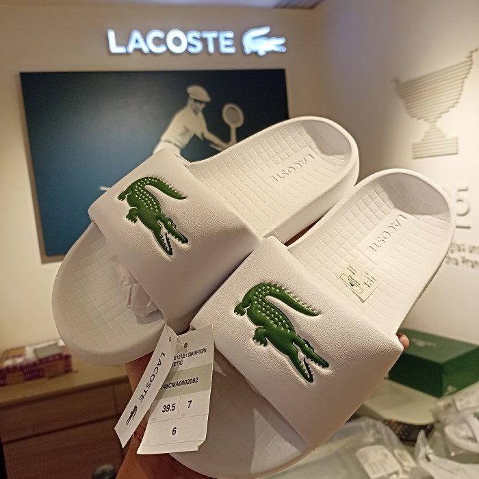Sandal Lacoste croco slide 0721 White Original
