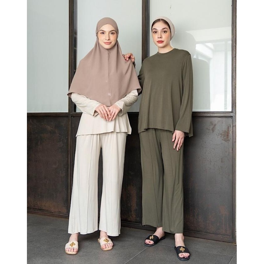 Grosir Heaven Lights - Ayumi One Set - Set Polos Wanita Muslim