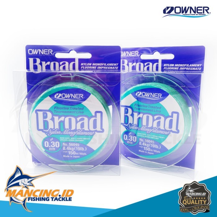 Senar Pancing 0.30 Owner Broad 150m Nylon Monofilament
