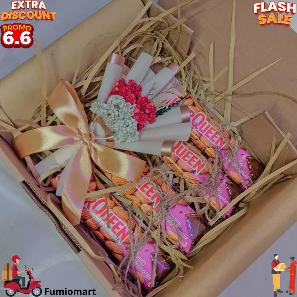 

Hampers Gift Box Coklat Silverqueen Kado Ulang Tahun / Anniversary / Valentine/ Wisuda / Lebaran D Cod