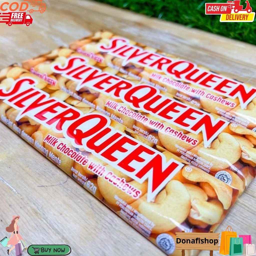 

Silverqueen Almonds/Mede 55 Gram 1 Box (6 Pcs) Free Custom Ucapan D Promo Puncak