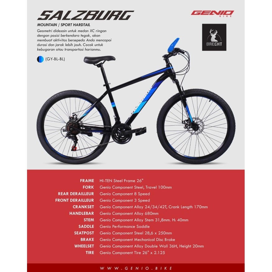 Sepeda Gunung MTB Genio Salzburg 26"