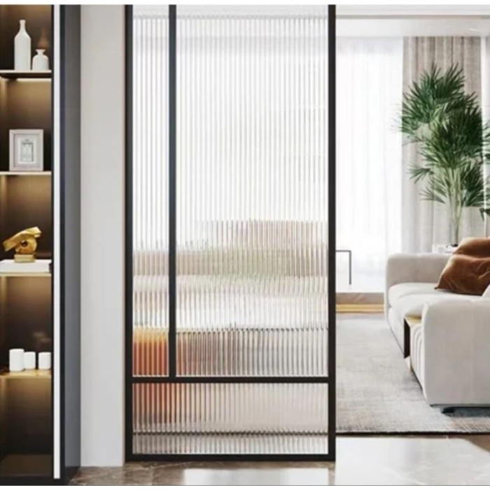 B. Fluted Reeded Moru Glass Window Sticker Sticker Kaca Fluted