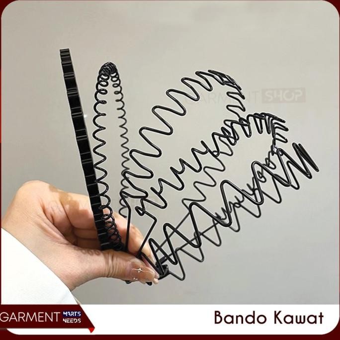 ] Bando Kawat Gelombang Zigzag Hitam Model Korea Premium Headband Sport