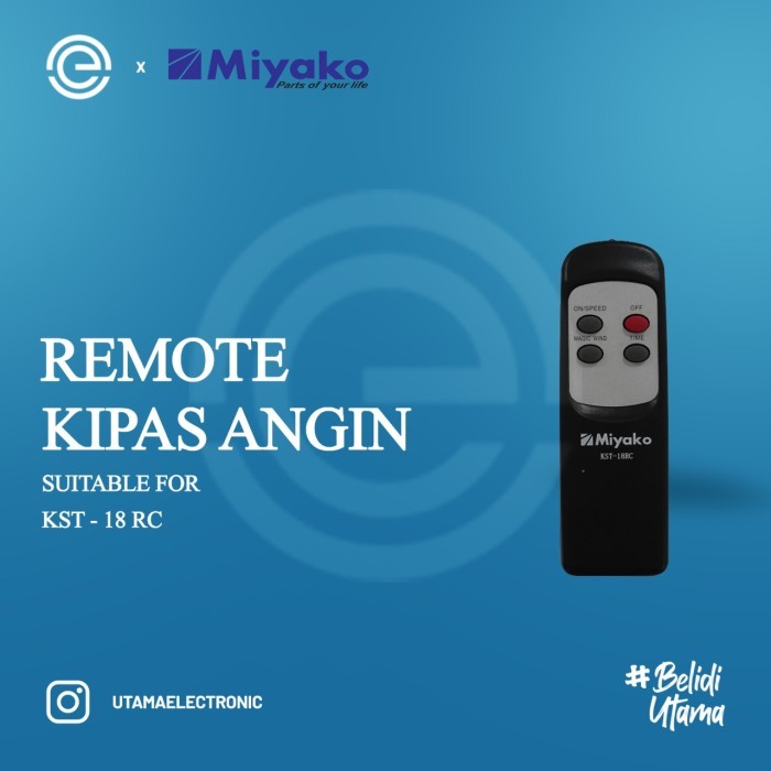 Miyako Spare Part Remote Control Kipas Angin - Hitam