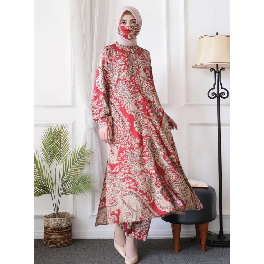 Promo Tunik One Set Set Celana+Long Tunik Arab Mongol - Oneset Mongol - Setelan Mongol - Setelan - S