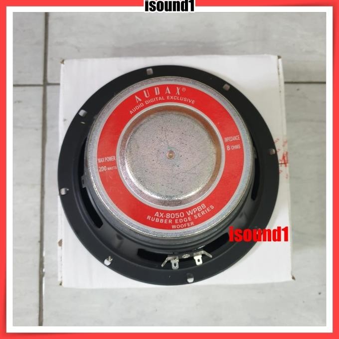 SPEAKER AUDAX AX 8050 WPB8 WOOFER 200 WATT 8 INCH AX 8050 ORIGINAL AUDAX INDONESIA