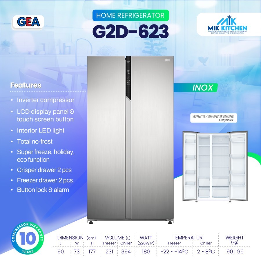 GEA Kulkas 2 Pintu G2D-623 / G2D 623 / G2D623