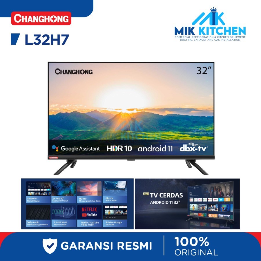 CHANGHONG Android TV 32 Inch Android 11 H7 Series HD L32H7