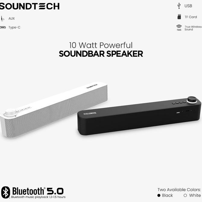 SOUNDTECH BLUETOOTH WIRELESS SOUNDBAR SPEAKER AUX MINI AUDIO