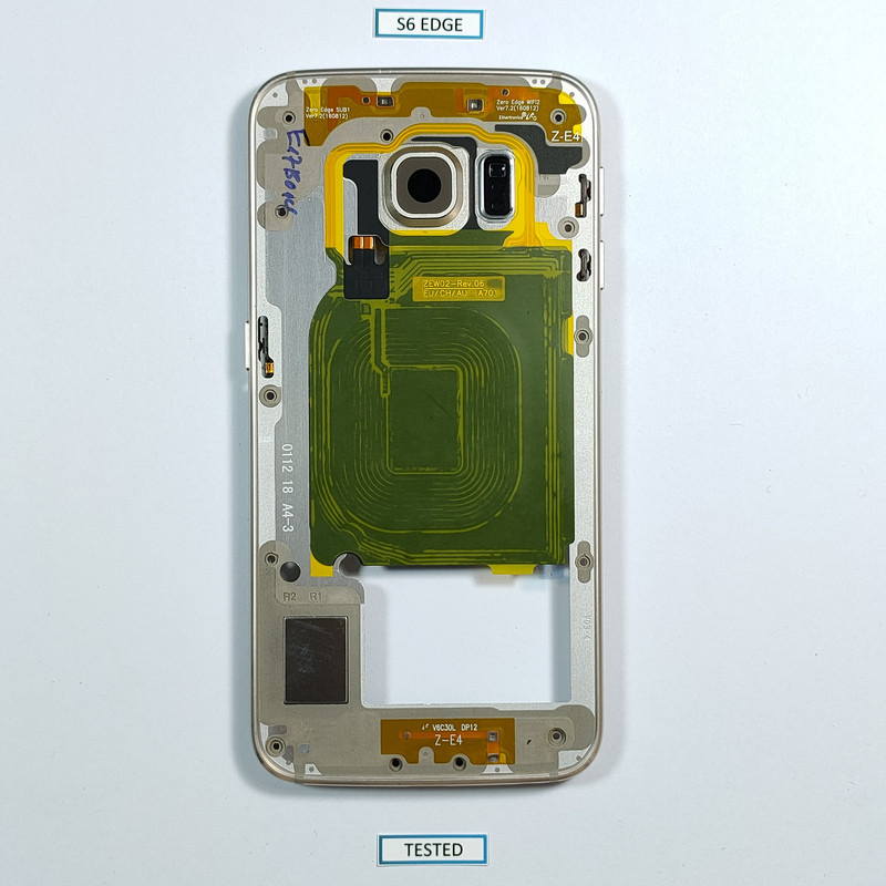 Satu Set Frame Papan LCD Samsung S6 EDGE Original Copotan