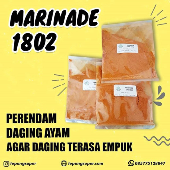 

Marinasi fried chicken/CRN 1802 /Tepung Super/Rasa Original /Rp 75.000