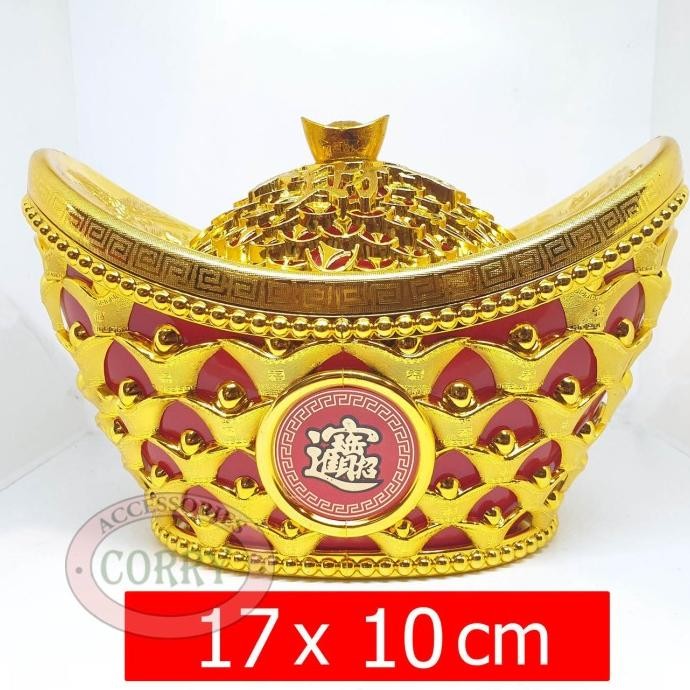 

Tempat Permen Uang Imlek Fu Yen Pao Sincia 17 Cm Emas Manisan Sincia M MRS02