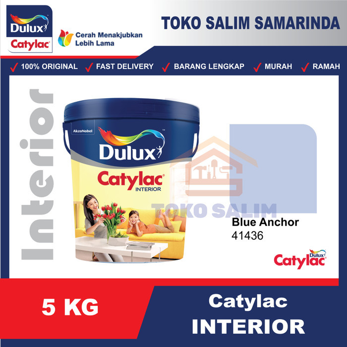 @=@=@=@=] Dulux Catylac Cat Tembok Interior Dalam Rumah 5KG - 41436 Blue Anchor