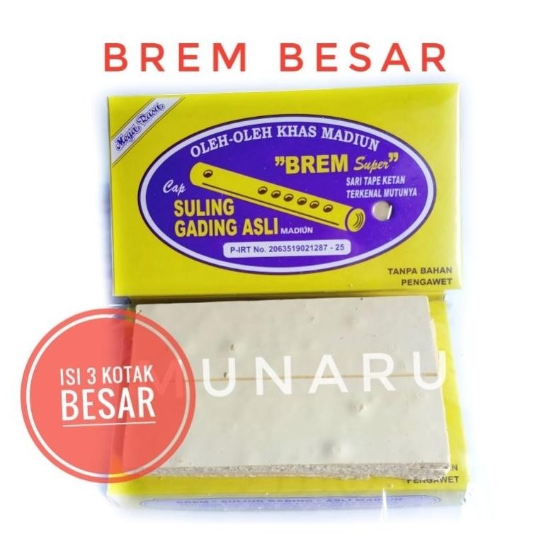 

NEW Brem Suling Gading BESAR isi 3 Jumbo 200g Madiun MURAH BERKUALITAS