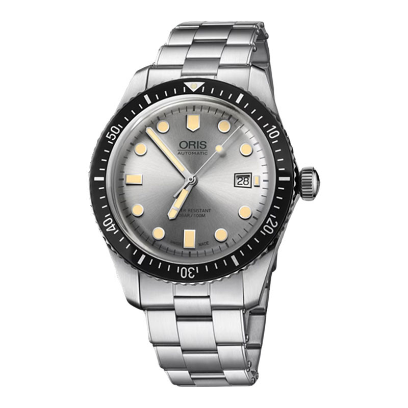 Jam Tangan Pria Oris Divers Sixty-Five Automatic 01-733-7720-4051-07-8-21-18 Grey Dial Stainless Ste