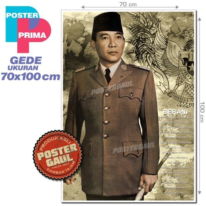 

######### POSTER PRESIDEN SOEKARNO #51B - GEDE 70 X 100 CM