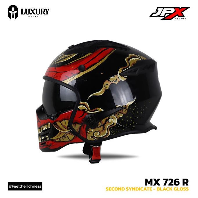 Helm Jpx Full Face Mx-726R-R06 Second Syndicate - Halfface - Fullface Agrifapermata