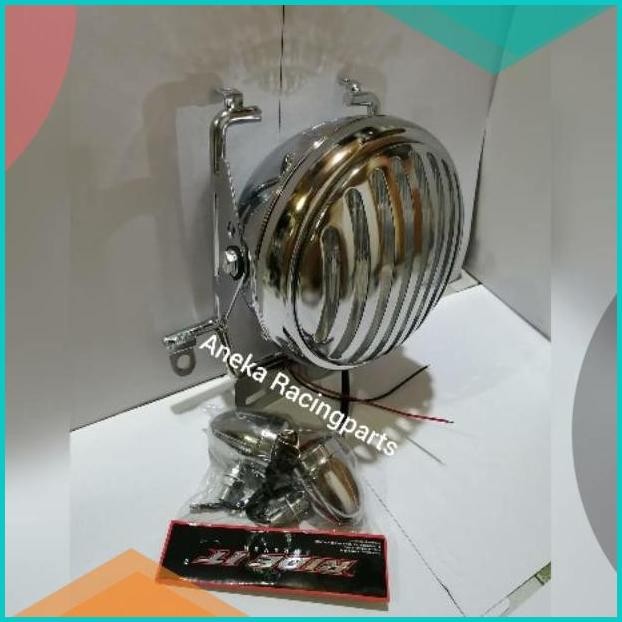 Lampu depan vixion set breket model japstyle crum bonus sen 07D35Z4 sa