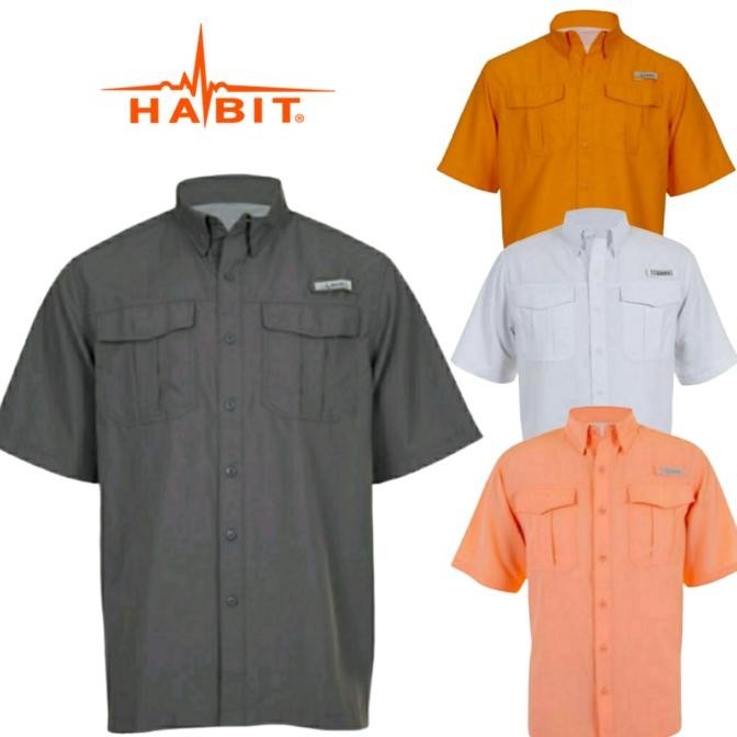 Kemeja Habit Outdoor Tangan pendek Pria Dewasa
