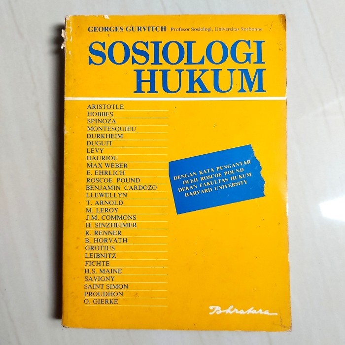 

BUKU SOSIOLOGI HUKUM BY GEORGES GURVITCH