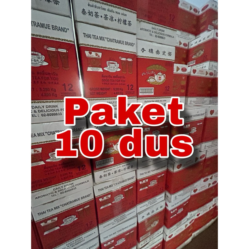 

Paet 10 Du Thai Tea Chatramue 1210400Gr Teh Thailand Bpom Halal Groir