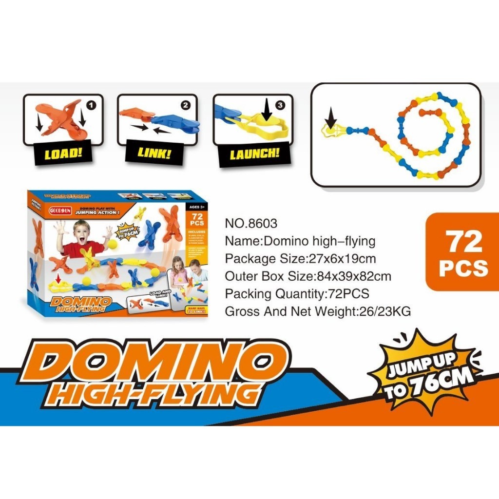 Mainan Anak DOMINO HIG-FLYING 72PCS 8603 Mainan Game Board Family Kid